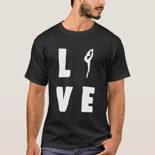 I Liebe Ballerina Geschenk für Mädchen T - Shirt (Vorderseite)