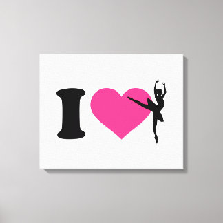 I Liebe Ballerina Leinwanddruck