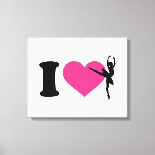 I Liebe Ballerina Leinwanddruck (Vorderseite)