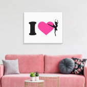 I Liebe Ballerina Leinwanddruck (Insitu (Wohnzimmer))