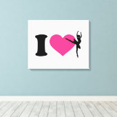 I Liebe Ballerina Leinwanddruck (Insitu (Holzboden))