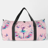 I Liebe Ballet Ballerina Tanz Große Duffel Tasche (Rückseite)