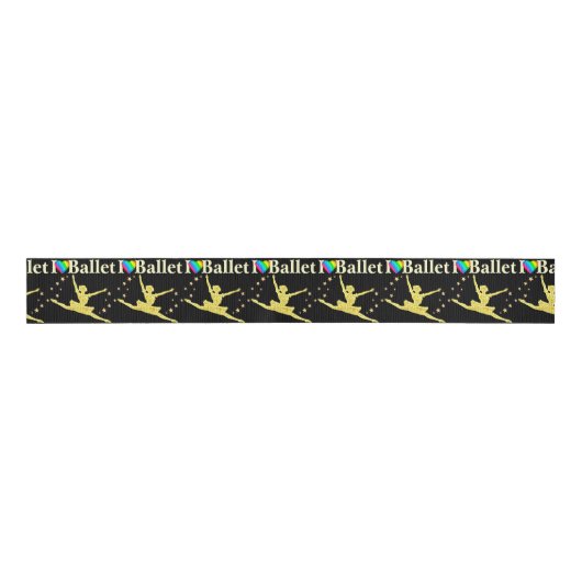 I LIEBE BALLET DESIGN RIPSBAND (Vorderseite)