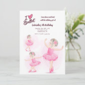 I Liebe Ballet Einladung (Stehend Vorderseite)