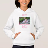 I Liebe Ballet Foto Hoodie (Vorderseite)