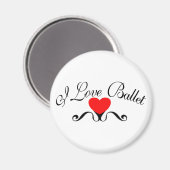 I Liebe Ballet Magnet (Vorderseite/Rückseite)