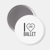 I LIEBE BALLET MAGNET (Vorderseite/Rückseite)