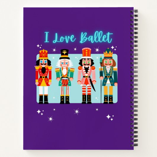 I Liebe Ballet Nutcrackers Notebook Notizblock (Rückseite)