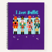 I Liebe Ballet Nutcrackers Notebook Notizblock (Vorderseite)