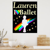 I LIEBE BALLET PERSONALISIERT POSTER (Küche)