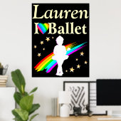 I LIEBE BALLET PERSONALISIERT POSTER (Heimbüro)