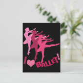 I Liebe Ballet Postkarte (Stehend Vorderseite)