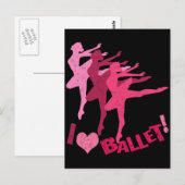 I Liebe Ballet Postkarte (Vorne/Hinten)