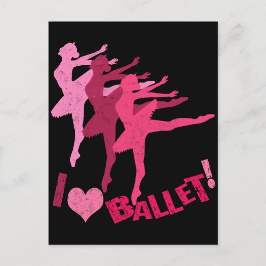 I Liebe Ballet Postkarte (Vorderseite)