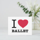 I LIEBE BALLET POSTKARTE (Stehend Vorderseite)