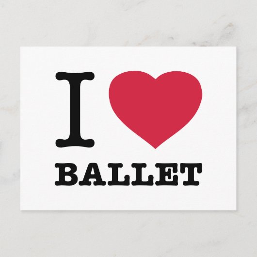 I LIEBE BALLET POSTKARTE (Vorderseite)