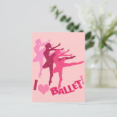 I Liebe Ballet Postkarte (Stehend Vorderseite)