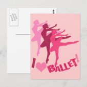 I Liebe Ballet Postkarte (Vorne/Hinten)