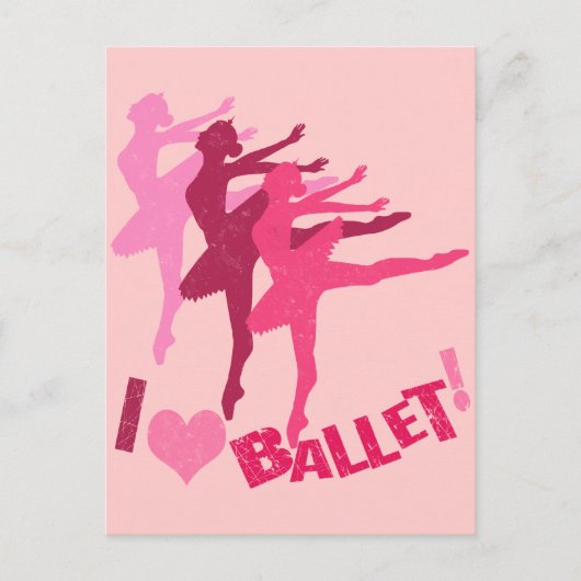I Liebe Ballet Postkarte (Vorderseite)