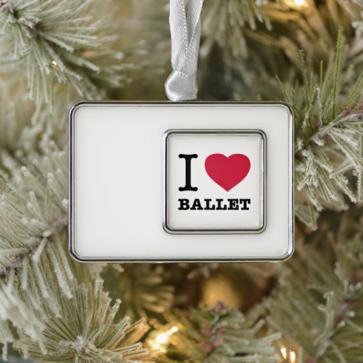 I LIEBE BALLET Rahmen-Ornament SILBER (Baum)