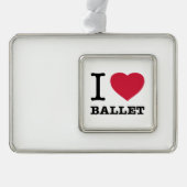 I LIEBE BALLET Rahmen-Ornament SILBER (Vorderseite)