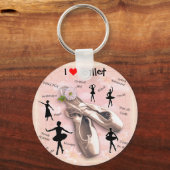 I Liebe Ballet Schlüsselanhänger (Vorderseite)