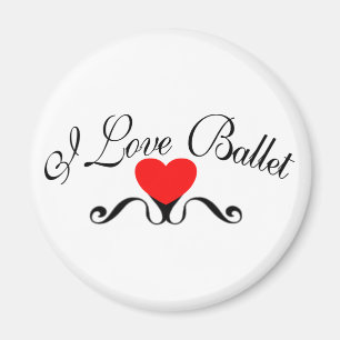 I Liebe-Ballett Magnet