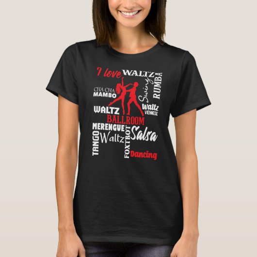 I Liebe Ballroom Dance Instructor Pair Cho T-Shirt (Vorderseite)