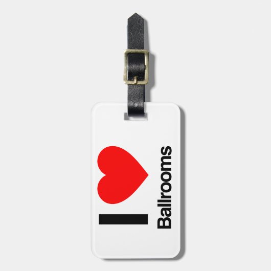 i Liebe Ballsäle Gepäckanhänger (Vorderseite vertikal)