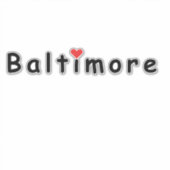 I Liebe Baltimore Aufkleber (Vorderseite)