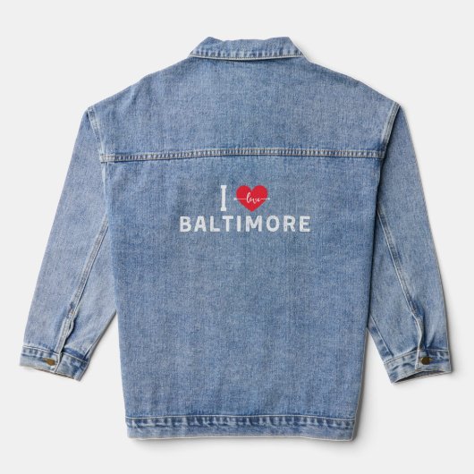 i Liebe Baltimore, Maryland Jeansjacke (Rückseite)