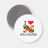 I Liebe Baltimore Maryland Magnet (Vorderseite/Rückseite)