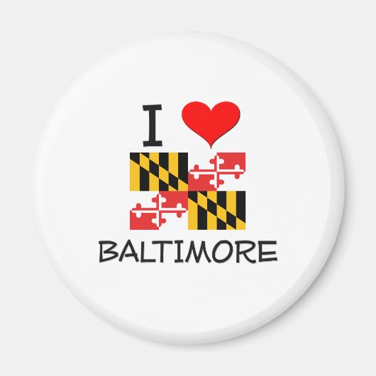 I Liebe Baltimore Maryland Magnet (Vorne)