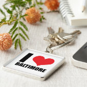 I Liebe Baltimore Schlüsselanhänger (Seite)