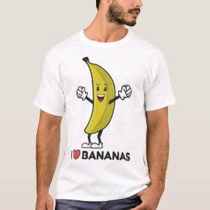 I Liebe Bananas Funny Happy Banana Frucht Liebhabe T-Shirt