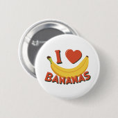 I Liebe Bananen Button (Vorne & Hinten)