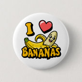 I Liebe Bananen Button (Vorderseite)