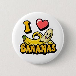 I Liebe Bananen Button