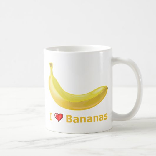I Liebe-Bananen Kaffeetasse (Rechts)