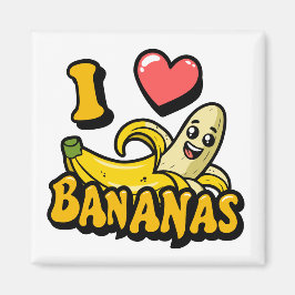 I Liebe Bananen Magnet
