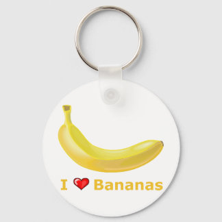 I Liebe Bananen Schlüsselanhänger