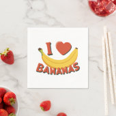 I Liebe Bananen Serviette (Beispiel)