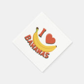 I Liebe Bananen Serviette (Ecke)