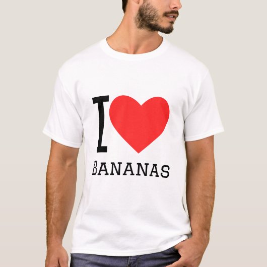 I Liebe Bananen T-Shirt (Vorderseite)