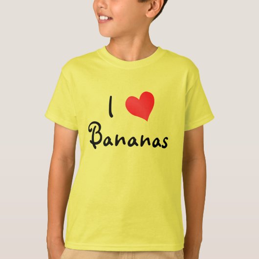 I Liebe Bananen T-Shirt (Vorderseite)