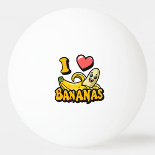 I Liebe Bananen Tischtennisball