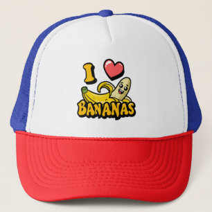 I Liebe Bananen Truckerkappe