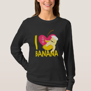 I Liebe Bananen Vegane Lebensmittel T-Shirt