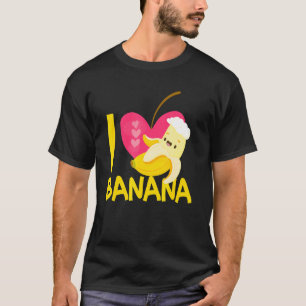 I Liebe Bananen Vegane Lebensmittel T-Shirt