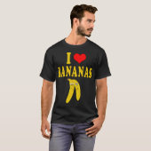 I Liebe Bananen Witziges Kostüm Vegan T-Shirt (Vorne ganz)